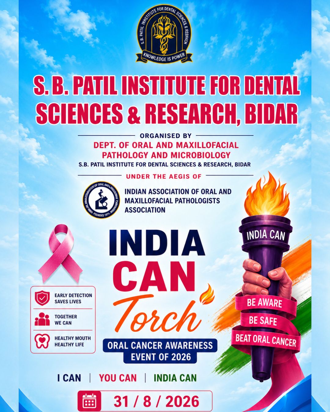 India Can Torch Oral Cancer Awareness Event 2026